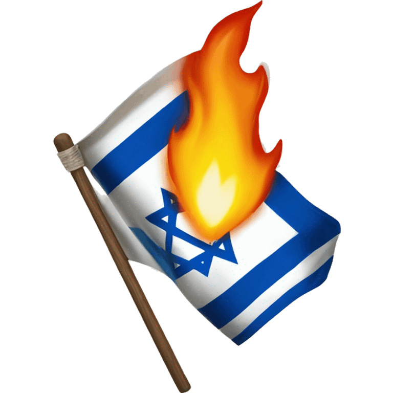 israel flag with fire emoji emoji