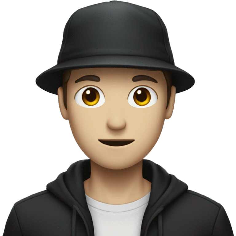 slenderman wearing a black cap emoji