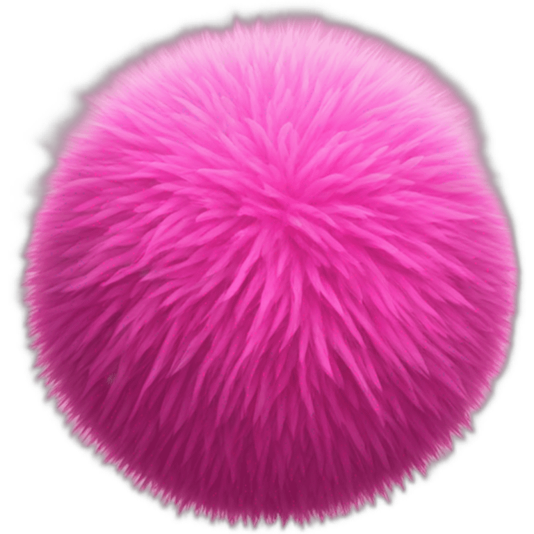 Pink hairy sphere emoji