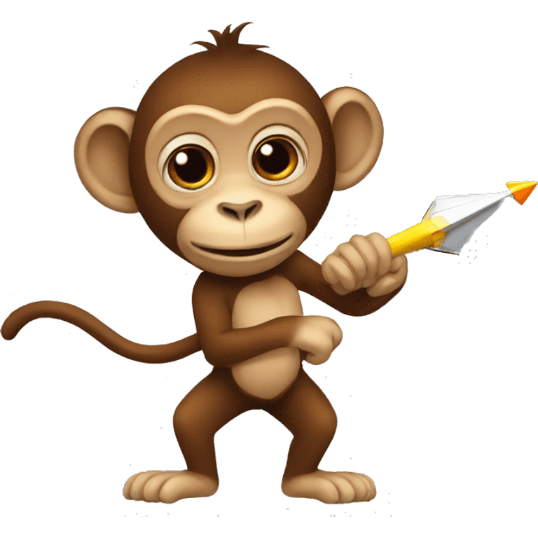 Monkey with a dart emoji