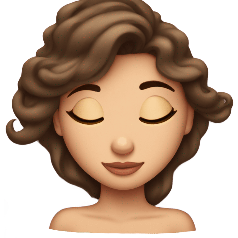 Sleeping brunette beauty Disney emoji