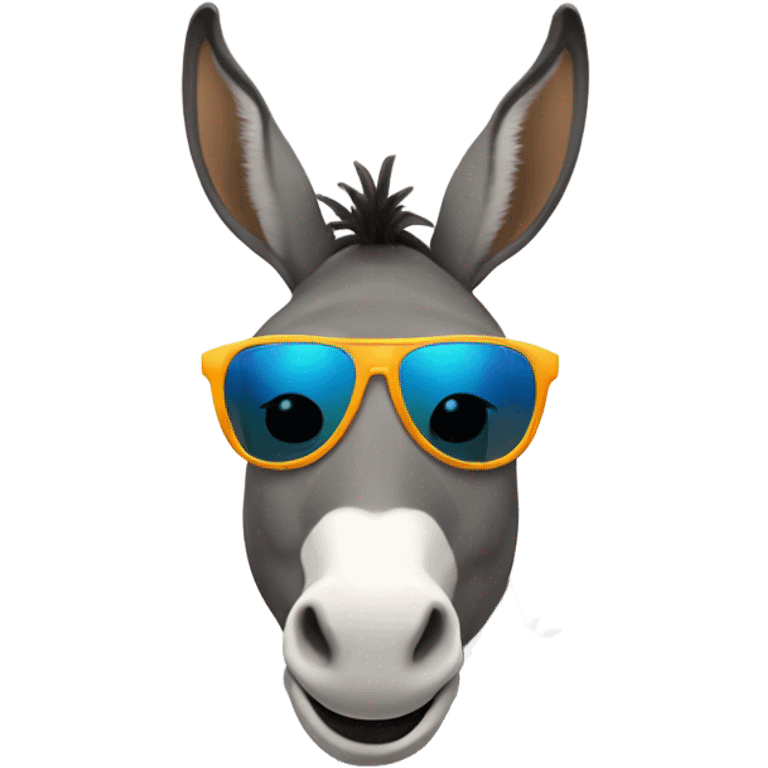 Donkey wearing sunglasses emoji