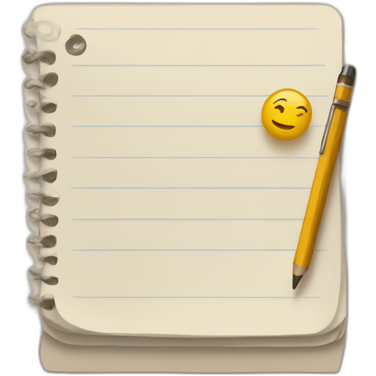 writing in notepad emoji