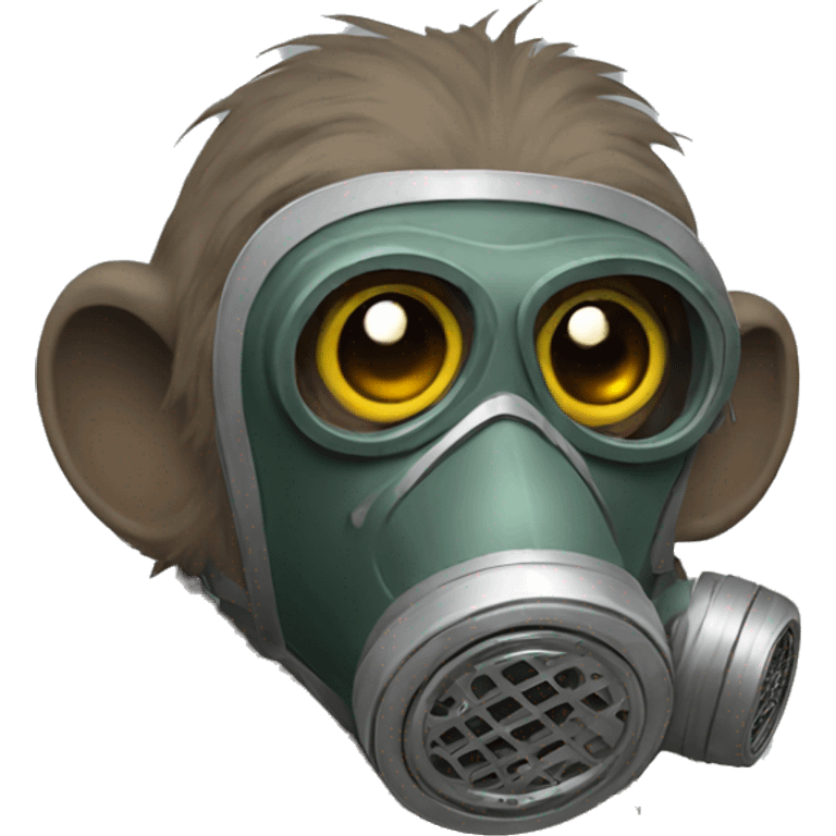 Gas mask baboon emoji