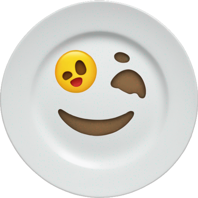 Plate on the ground emoji