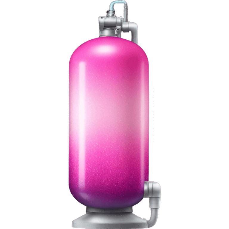 Pink ombre oxygen tank with glitter emoji