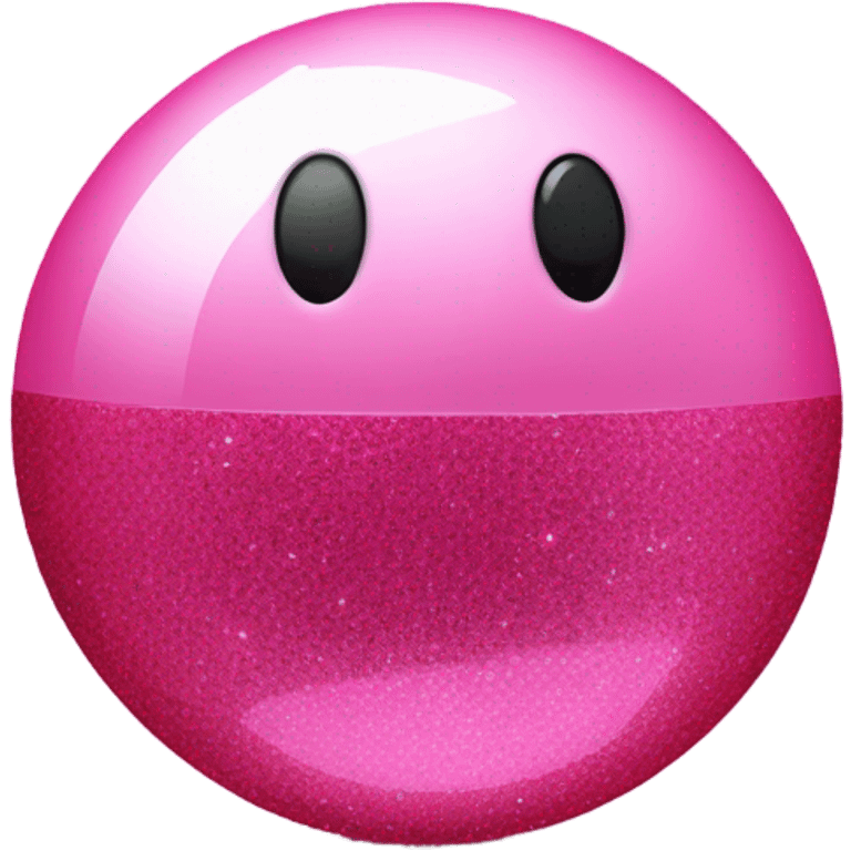 Pink pool ball with glitter  emoji