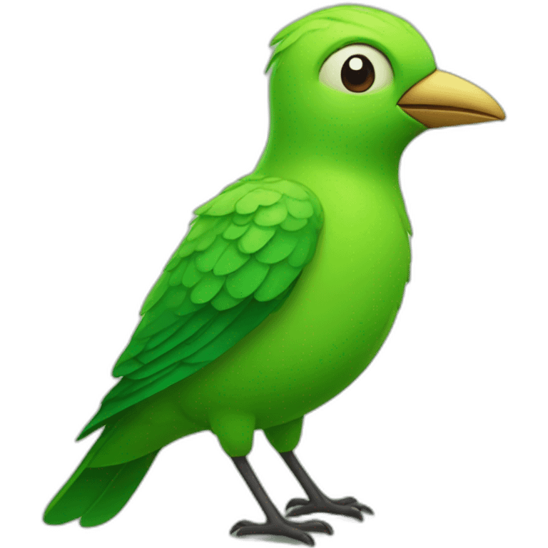 Green bird bery Happy emoji