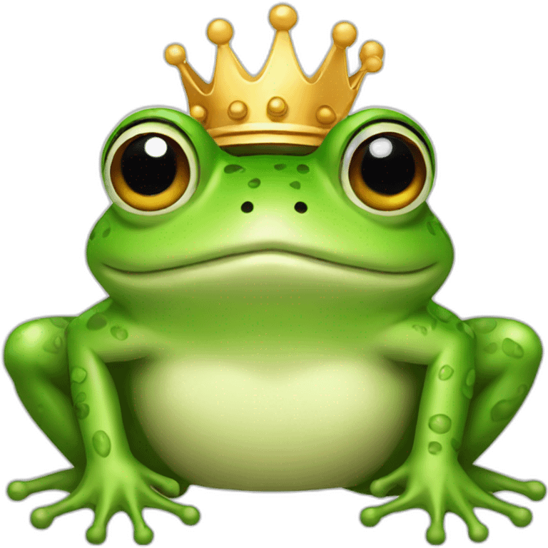 Frog with crown emoji