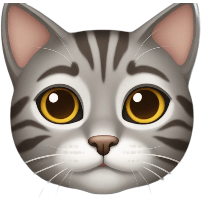 gray and brown tabby cat emoji