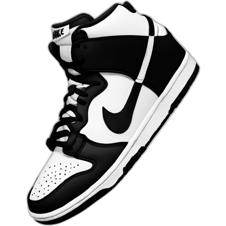 nike dunk black and white  emoji