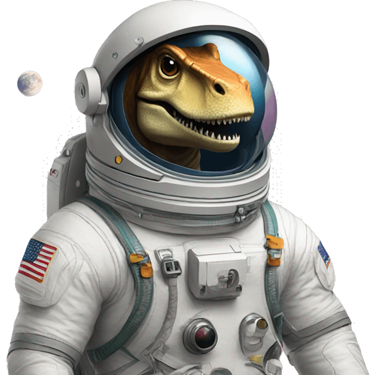 Trex mix with astronaut emoji