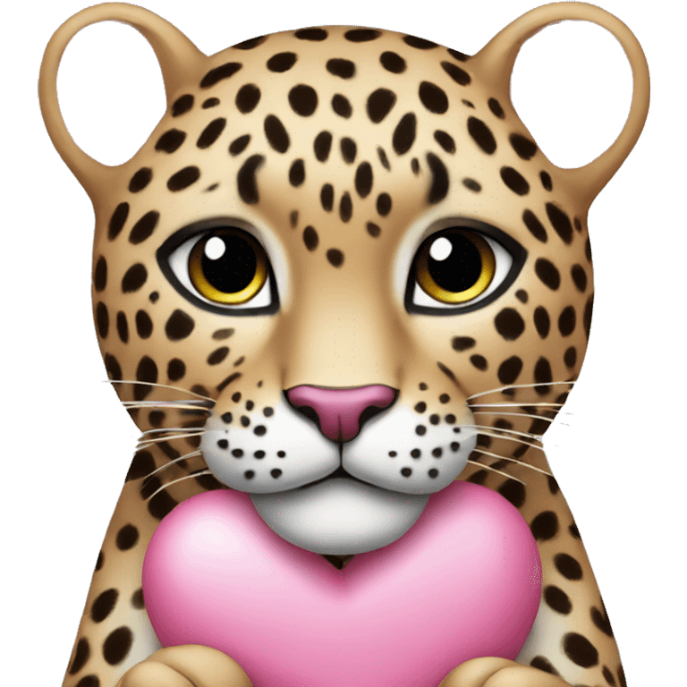 pink heart leopard  emoji