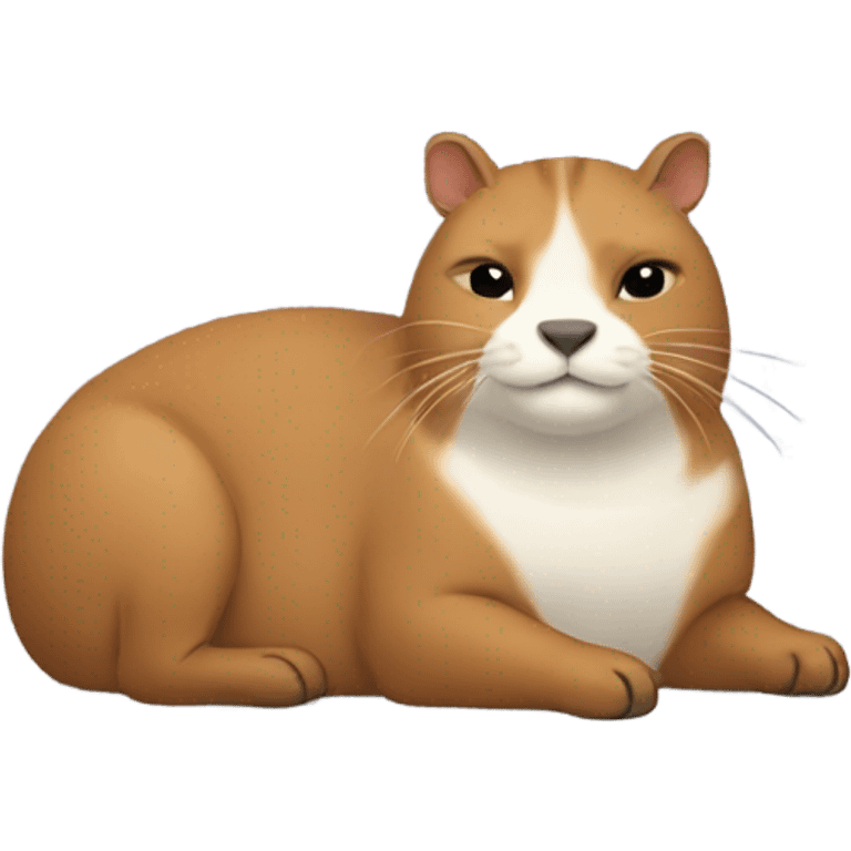 Cat on capybara emoji