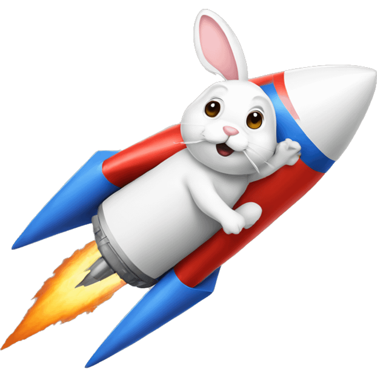 Bunny on a rocket  emoji