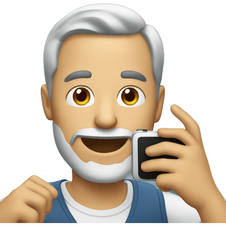 a man taking a selfie emoji