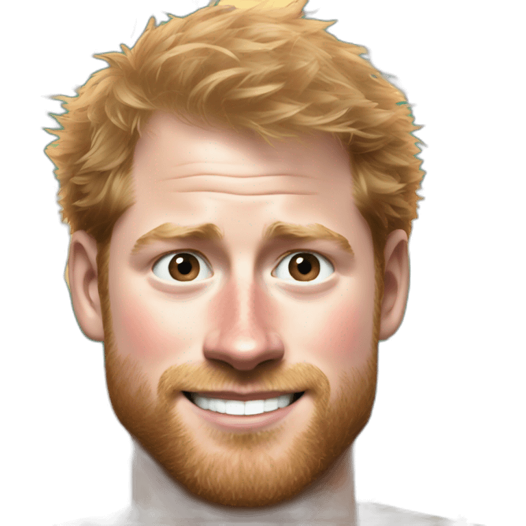 Prince Harry as a beach bum emoji