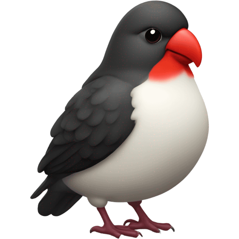 Fat agaporni fischer with red beak emoji