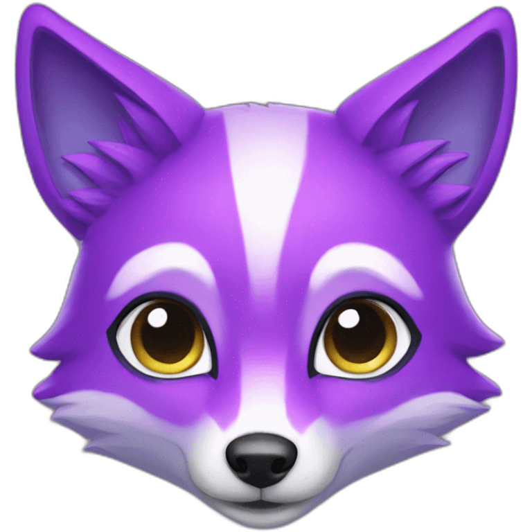 Purple rainbow fox emoji