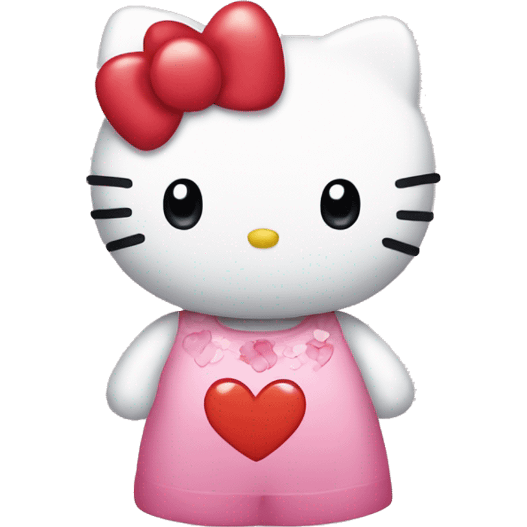 Hello kitty in love emoji