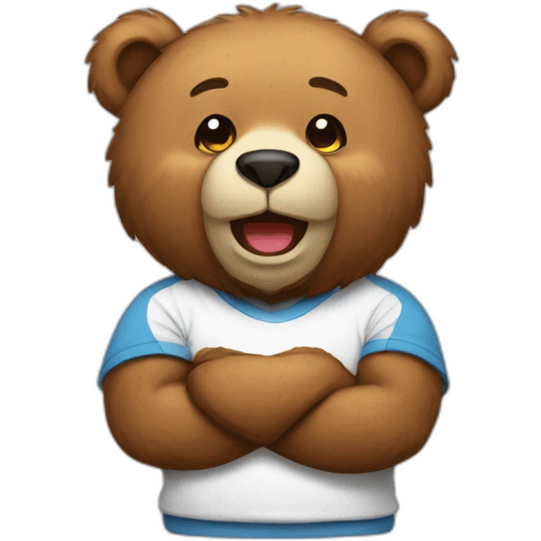 bear wearing tshirt emoji