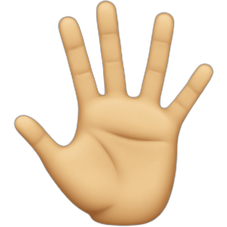 The two-hand glue with just the middle and index fingers raised emoji