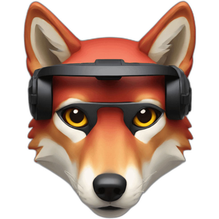 virtual reality red wolf oculus emoji