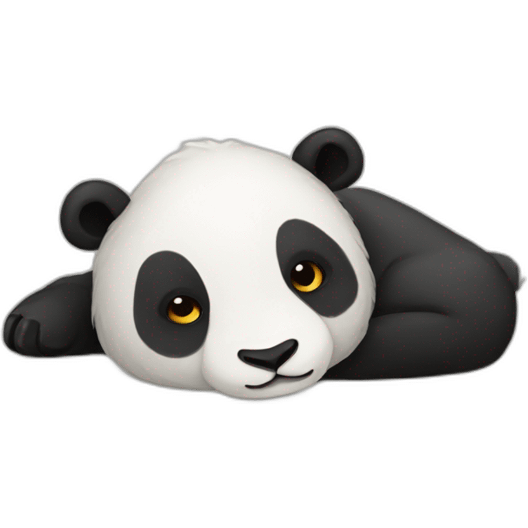 Panda sleep looks like goat emoji