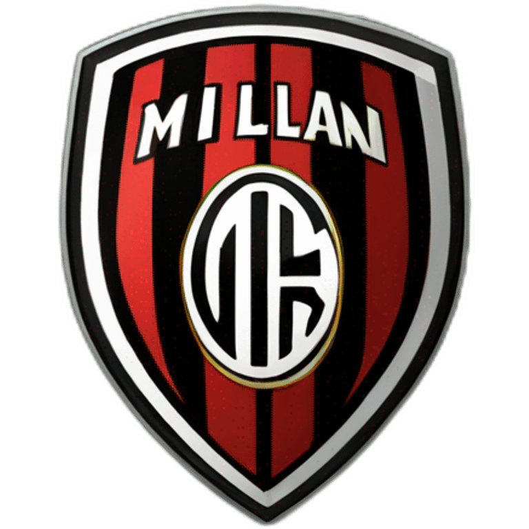 Escudo del ac Milan en una montaña emoji