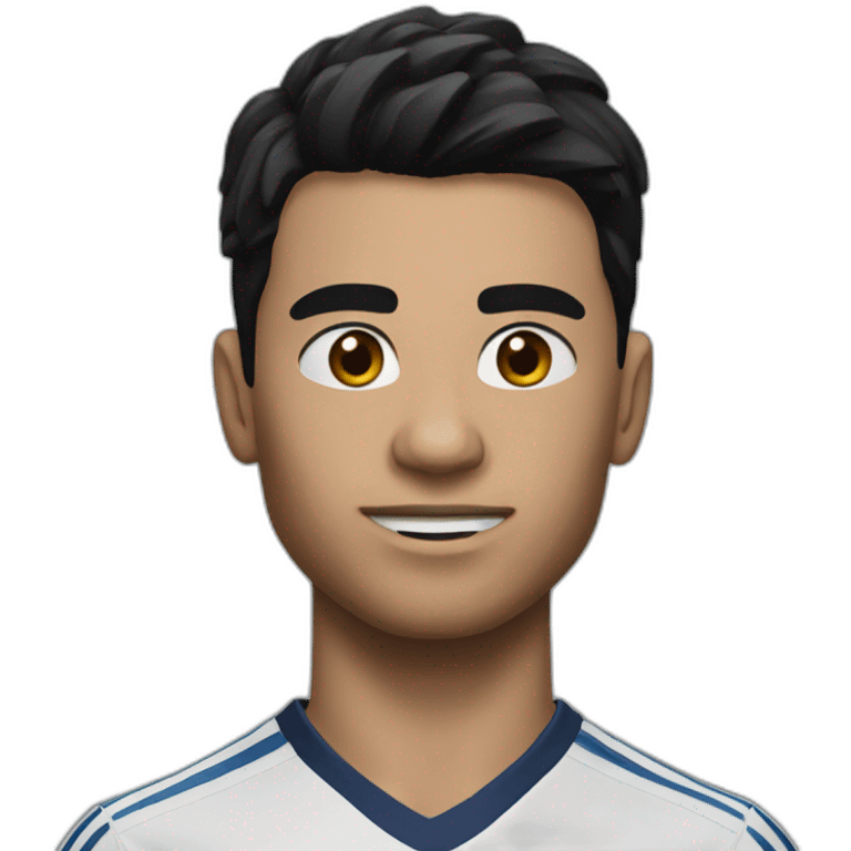 Fifa player with black hair emoji