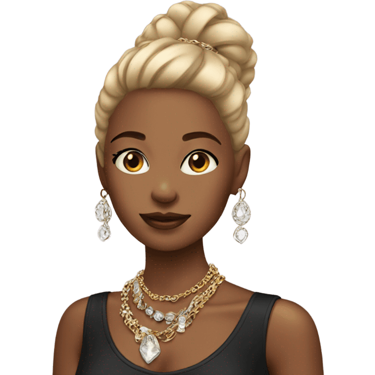 fashionable girl with jewelry  emoji