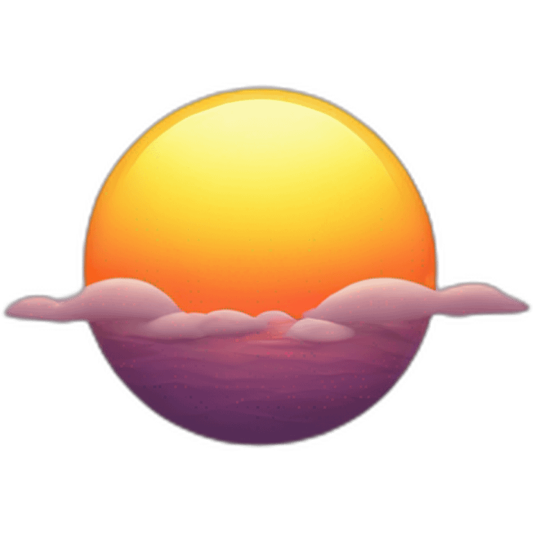 Sun during sunset emoji