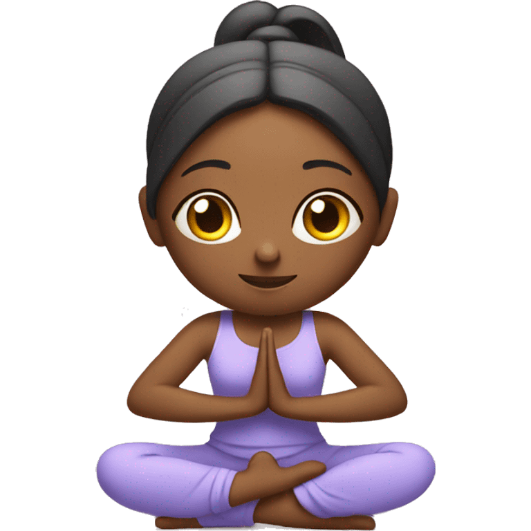 Girl in a yoga position  emoji