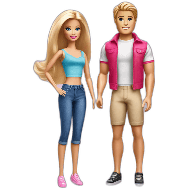 Barbie and ken emoji