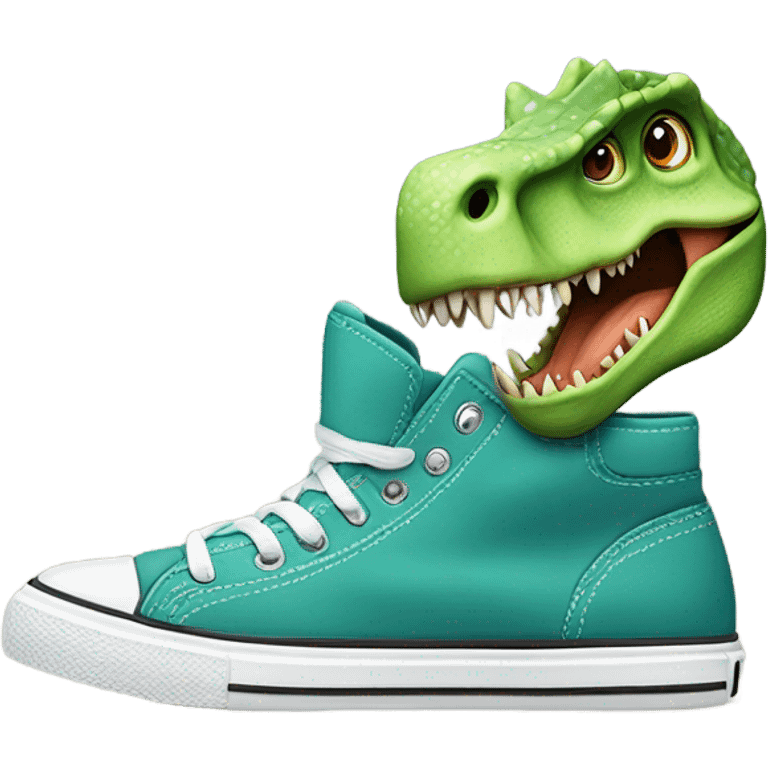 Dinosaur wearing shoes  emoji