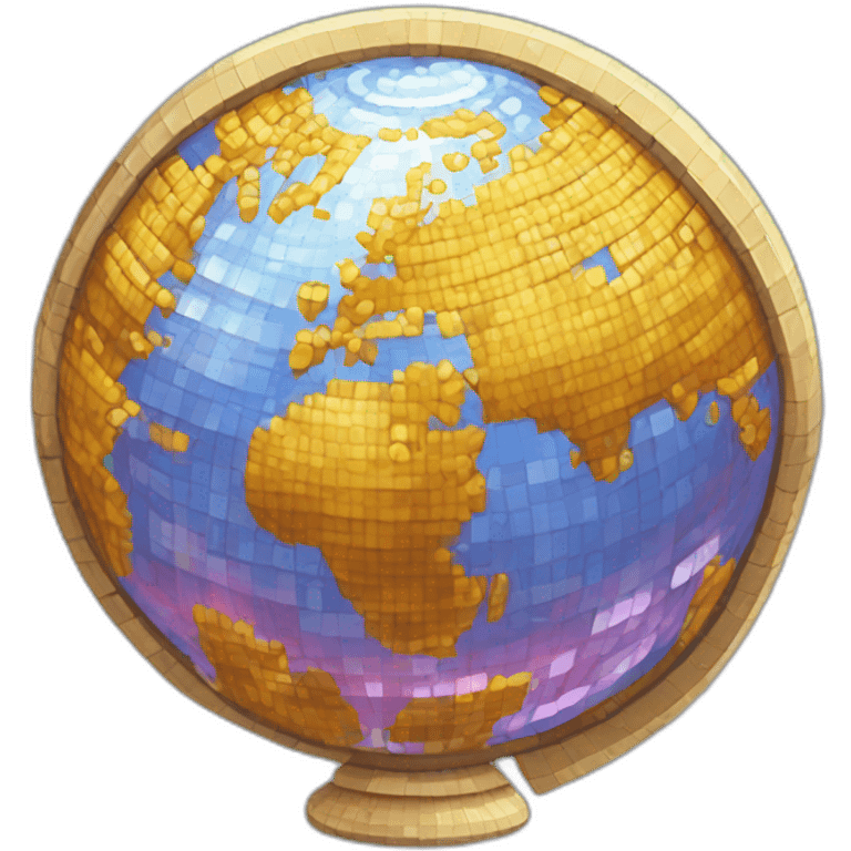 cristal globe pixel art emoji