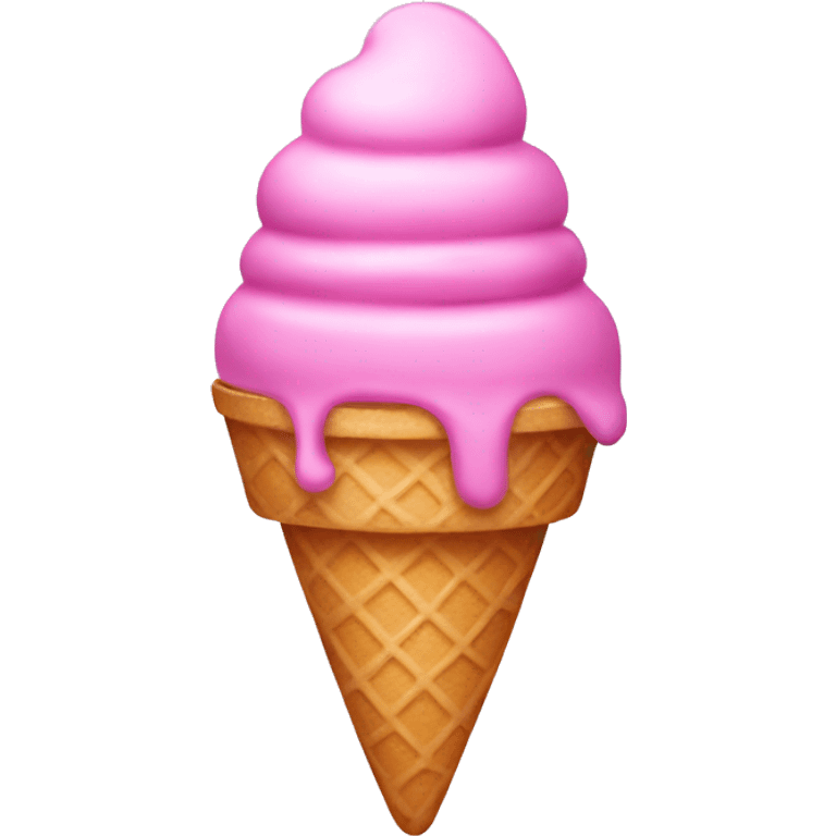 Pink Ice cream come  emoji