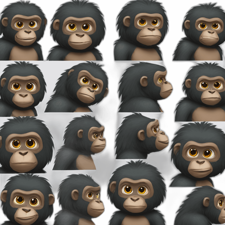 5 gorillas 1 girl emoji