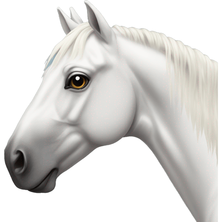 white mustang  emoji