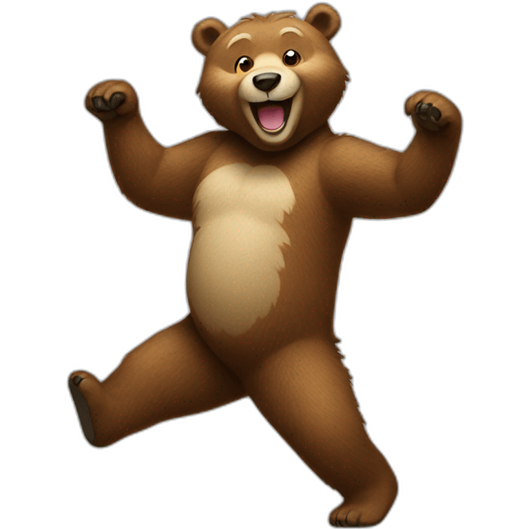 Happy dancing bear emoji