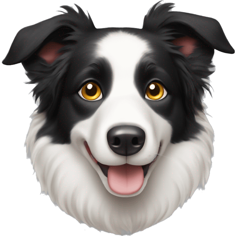 Border collie dog cute eyes emoji