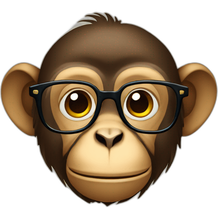 Monkey wearing glasses emoji