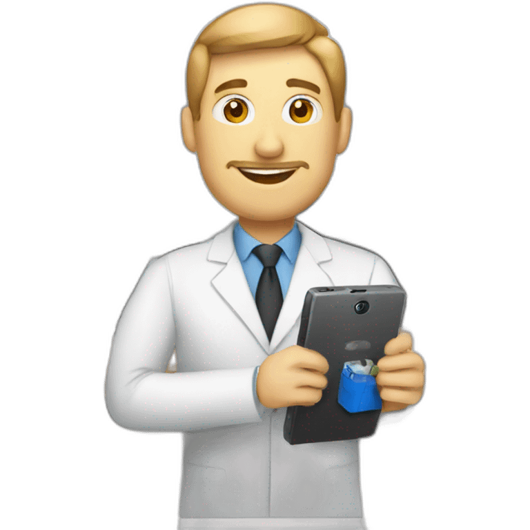 Office of a smartphone and computer repair technician  emoji