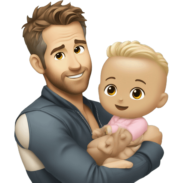 Ryan Reynolds and a baby emoji