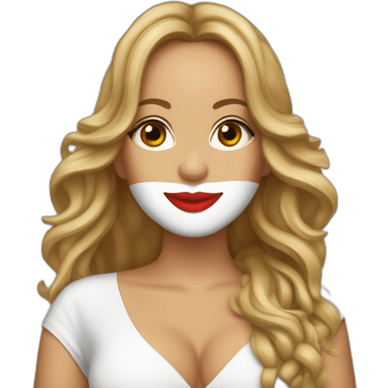 Mariah Carey, qui porte un drapeau de l’Algérie emoji