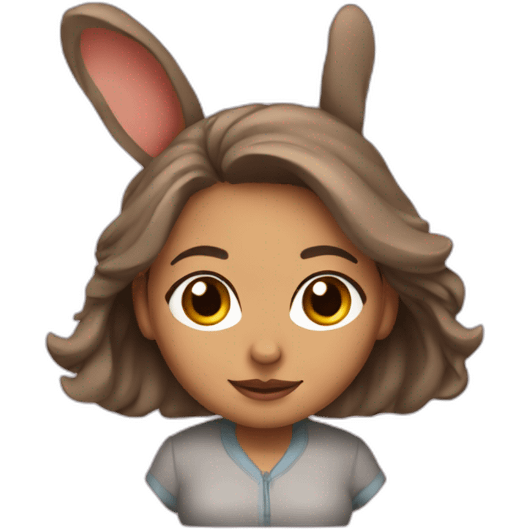 Mujer orejas conejo emoji