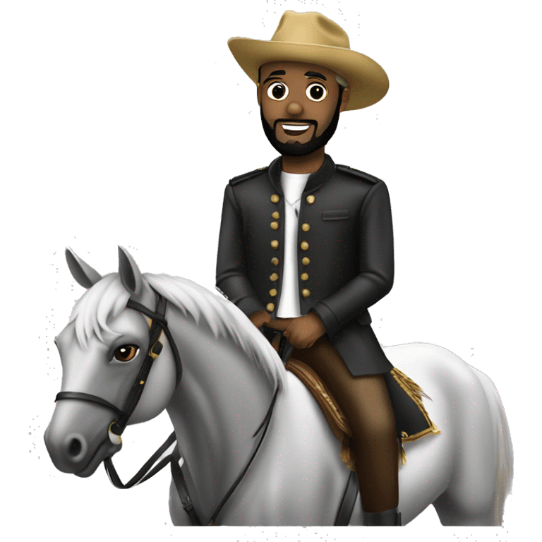 Fally Ipupa sur un cheval blanc  emoji