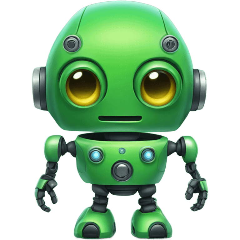 cute green robot  emoji