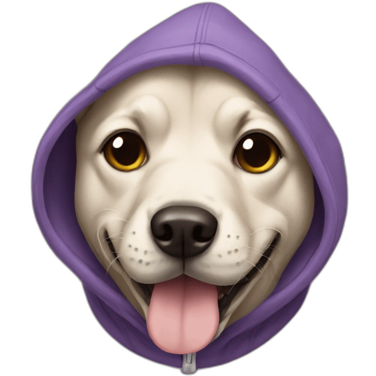 Dog wearing a hoodie  emoji