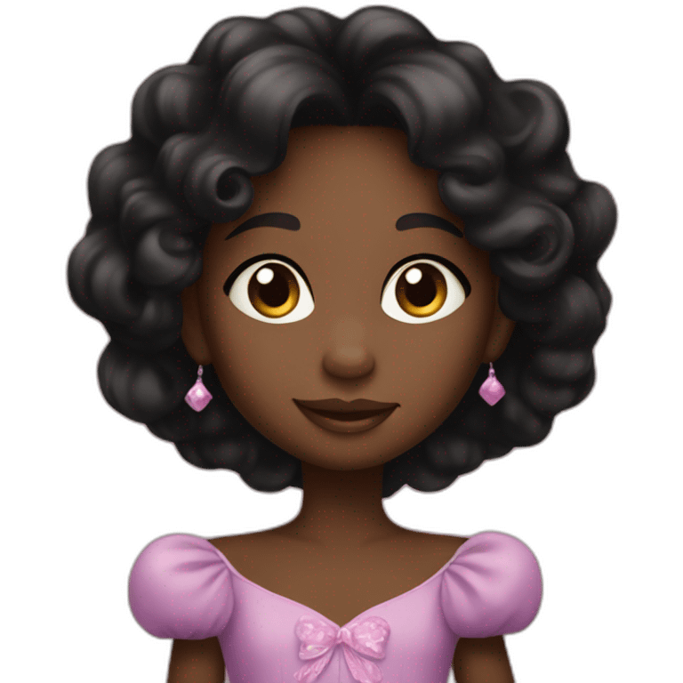 A little black princess of 4 years old emoji